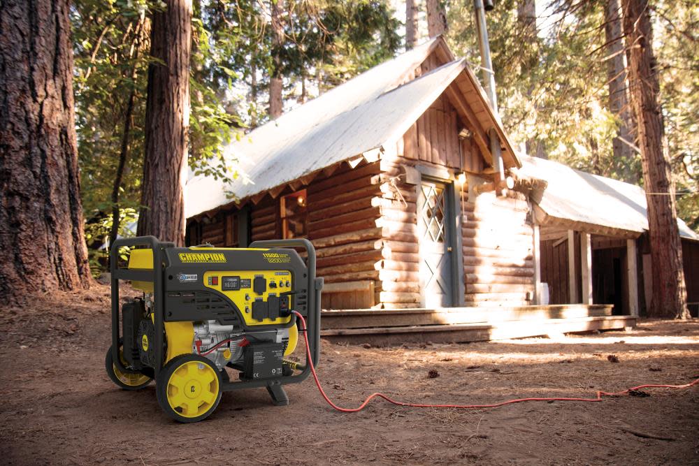 Champion 9200 Watt Electric Start Portable Generator with CO Shield ;