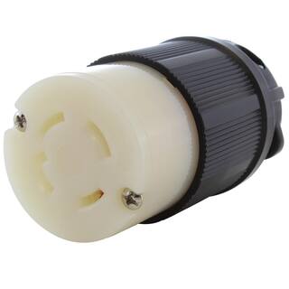 AC WORKS NEMA L16-30R 3-Phase 30A 480-Volt 4-Prong Locking Female Connector with UL C-UL Approval ASL1630R-BK