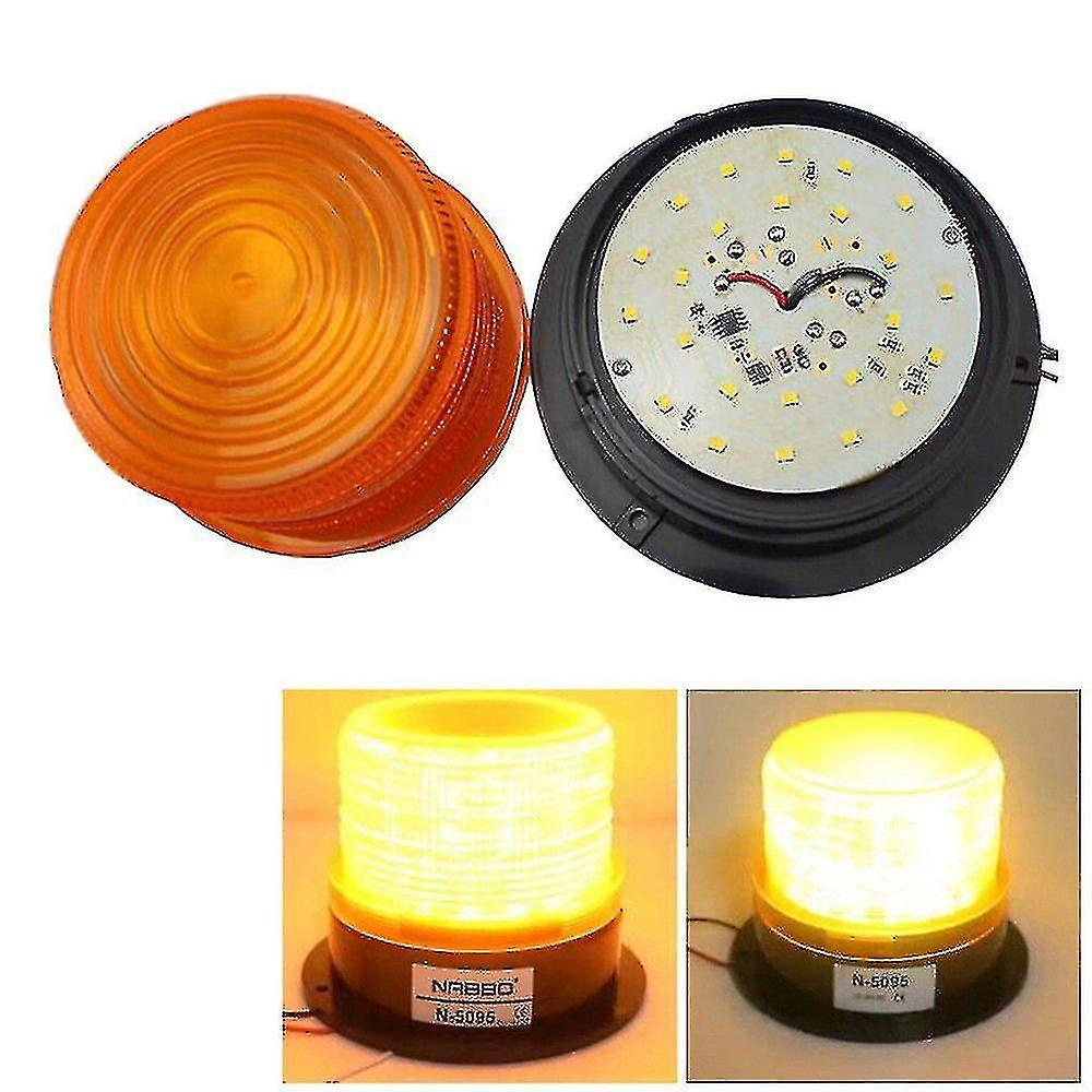 Led Car Warning Light Emergency Light Bulb Amber Flashing Strobe Beacon 12v-24v(1pcs， Yellow)