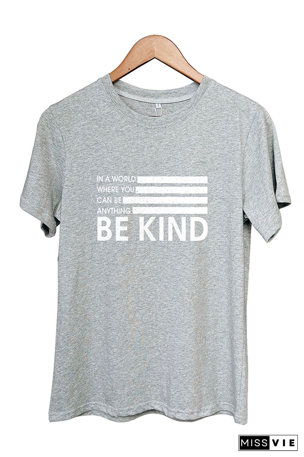 Be Kind Print Short Sleeve Graphic Tee Wholesale