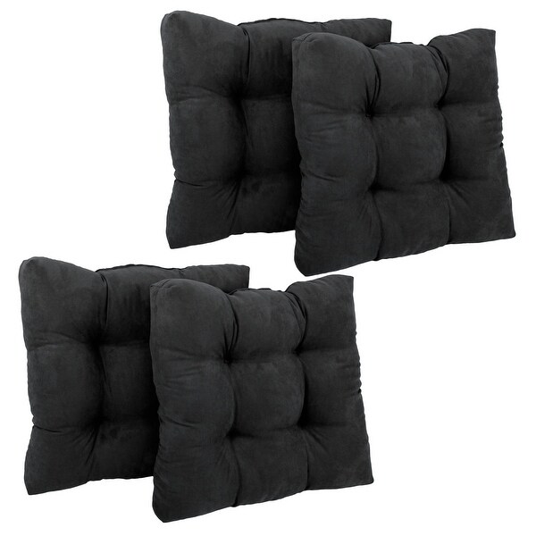 19-inch Square Microsuede Chair Cushion (Set of 1， 2， or 4) - 19 x 19