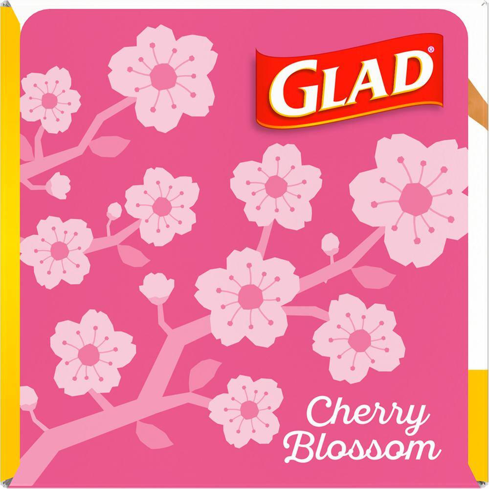 Glad 4 Gal. Cherry Blossom Drawstring OS Trash Bags (34-Count) 1258779274