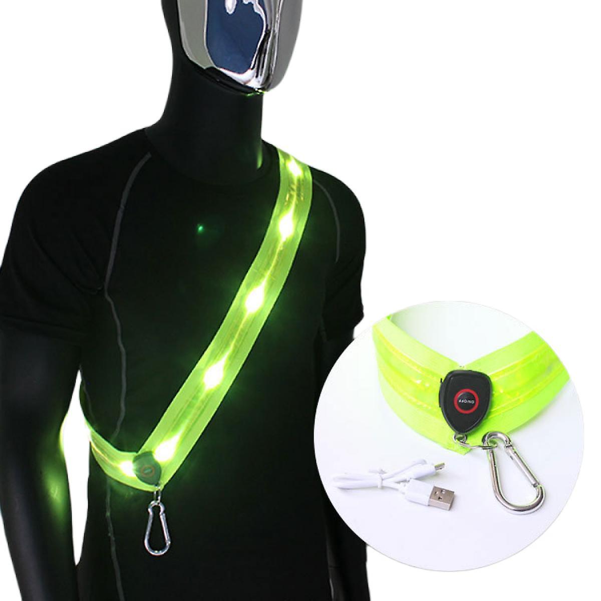 Led Night Running Gear High Visibility Reflective Sash Rechargeable Running Reflective Gear Safety Reflector For Women