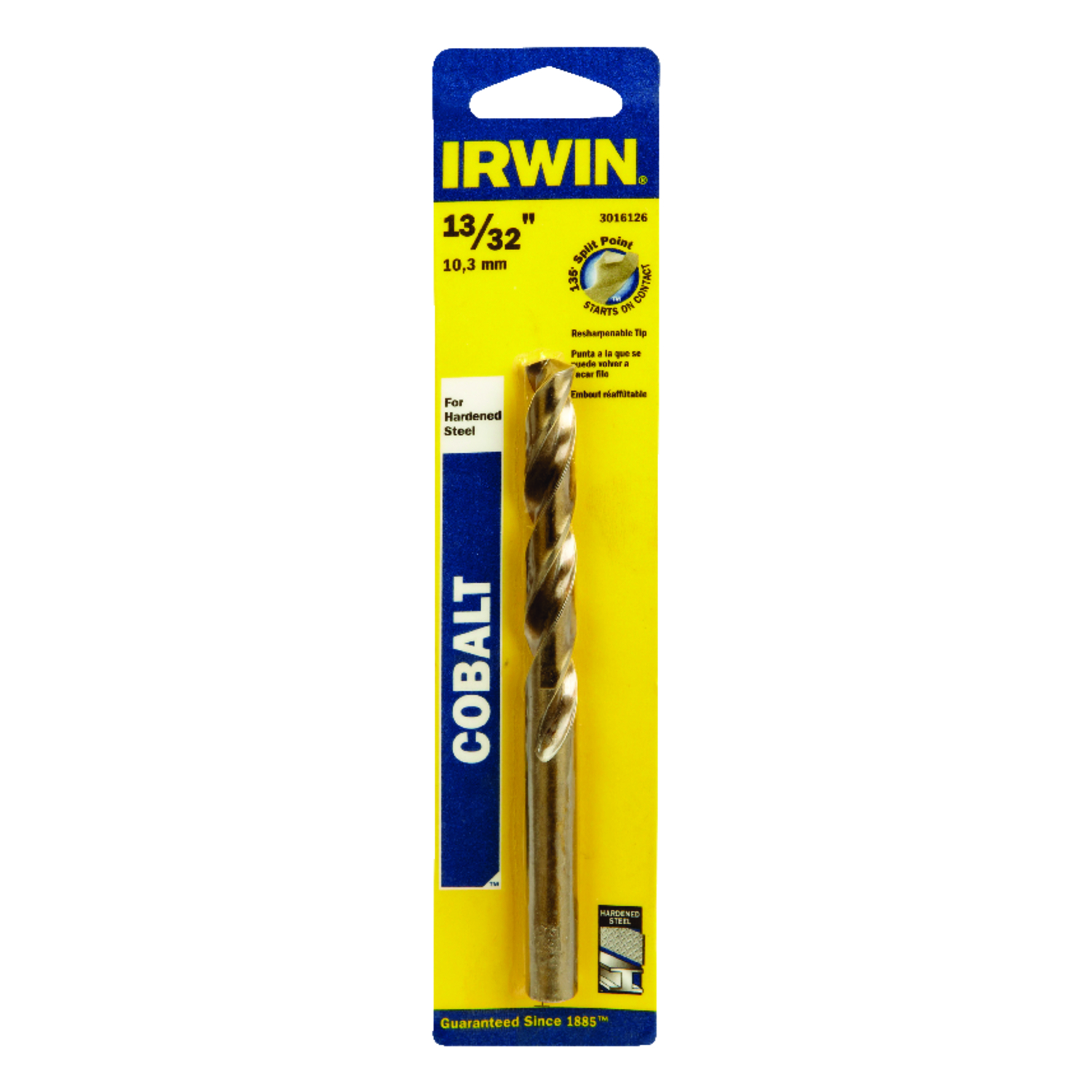 Irwin 13/32 in. X 5-1/4 in. L Cobalt Alloy Steel Drill Bit 1 pc