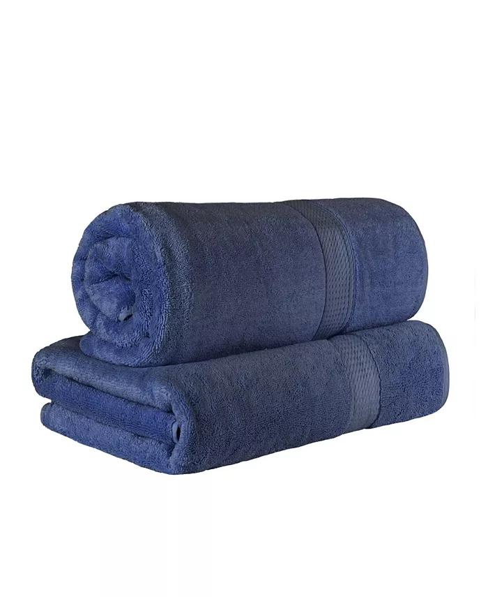 Superior Highly Absorbent Egyptian Cotton Ultra Plush Solid Bath Towel Set Collection