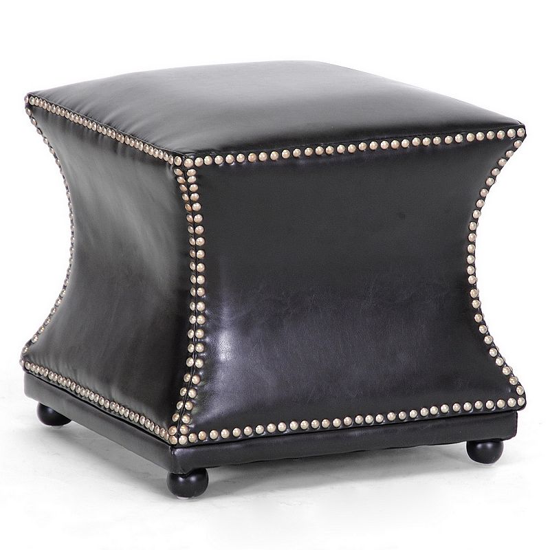 Baxton Studio Ellastone Faux-Leather Ottoman