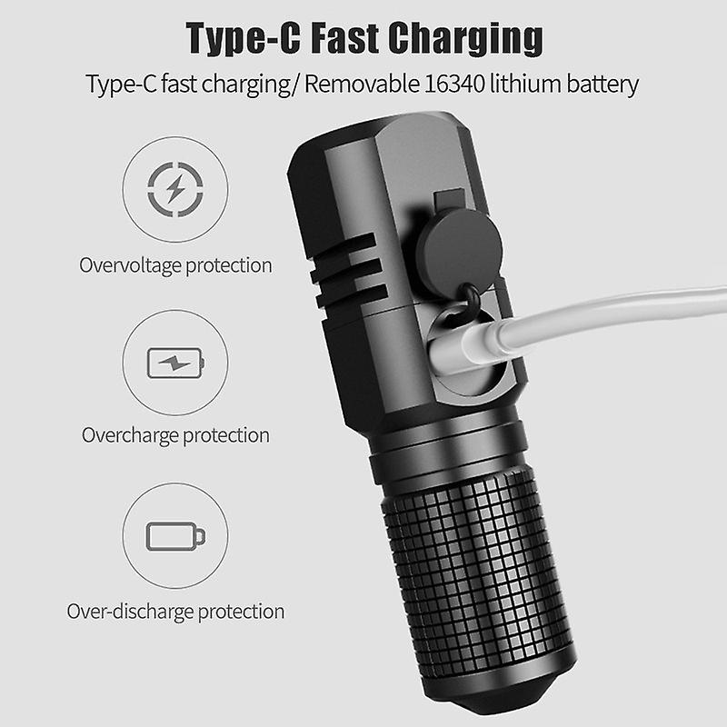 Super Bright 1500lm Powerful Led Flashlight Usb Charging Rechargeable Emergency Light Fot Outdoor Indoor