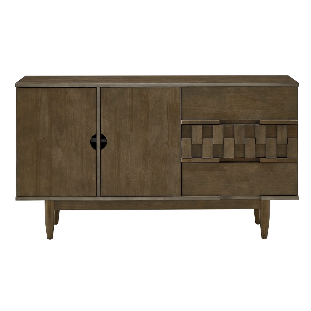 Kieran Mid Century Wood 2 Door and 3 Drawer Server by iNSPIRE Q Modern
