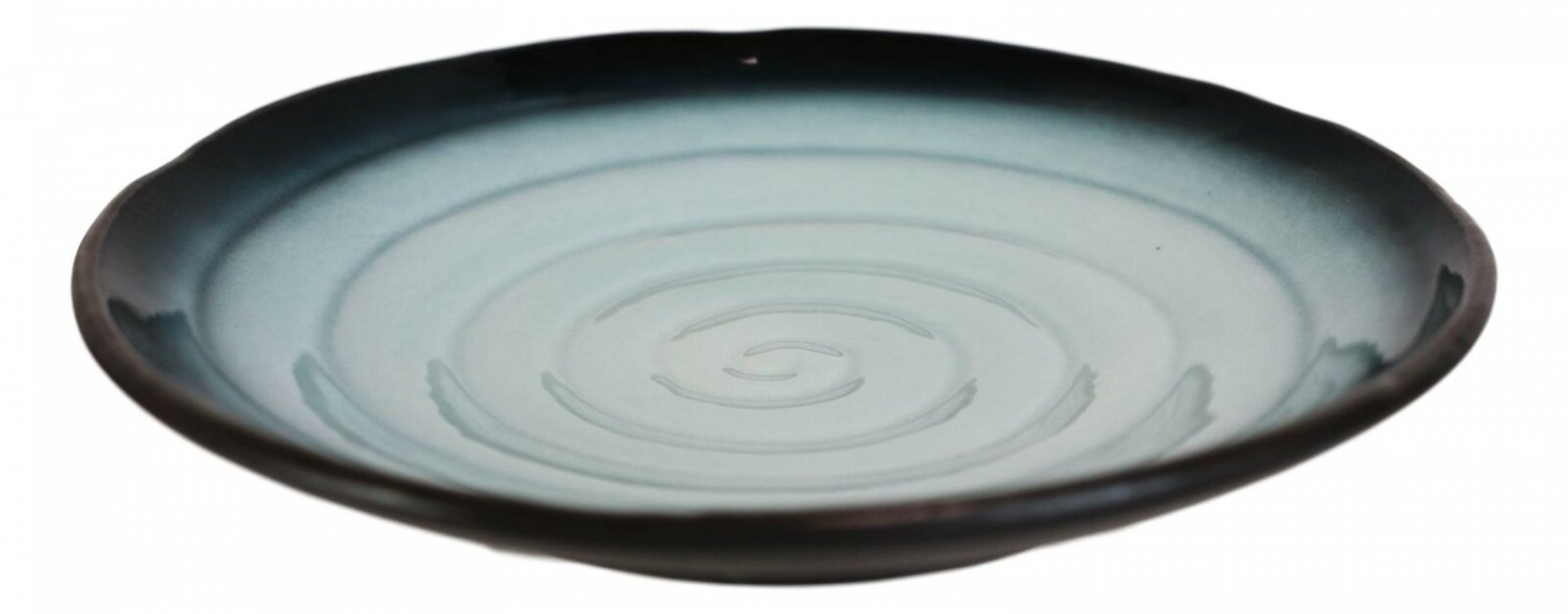 1 Pack Of 5 Ceramic Zen Blue Lunch Salad Appetizer Deep Plates Or Shallow Bowls EBR02