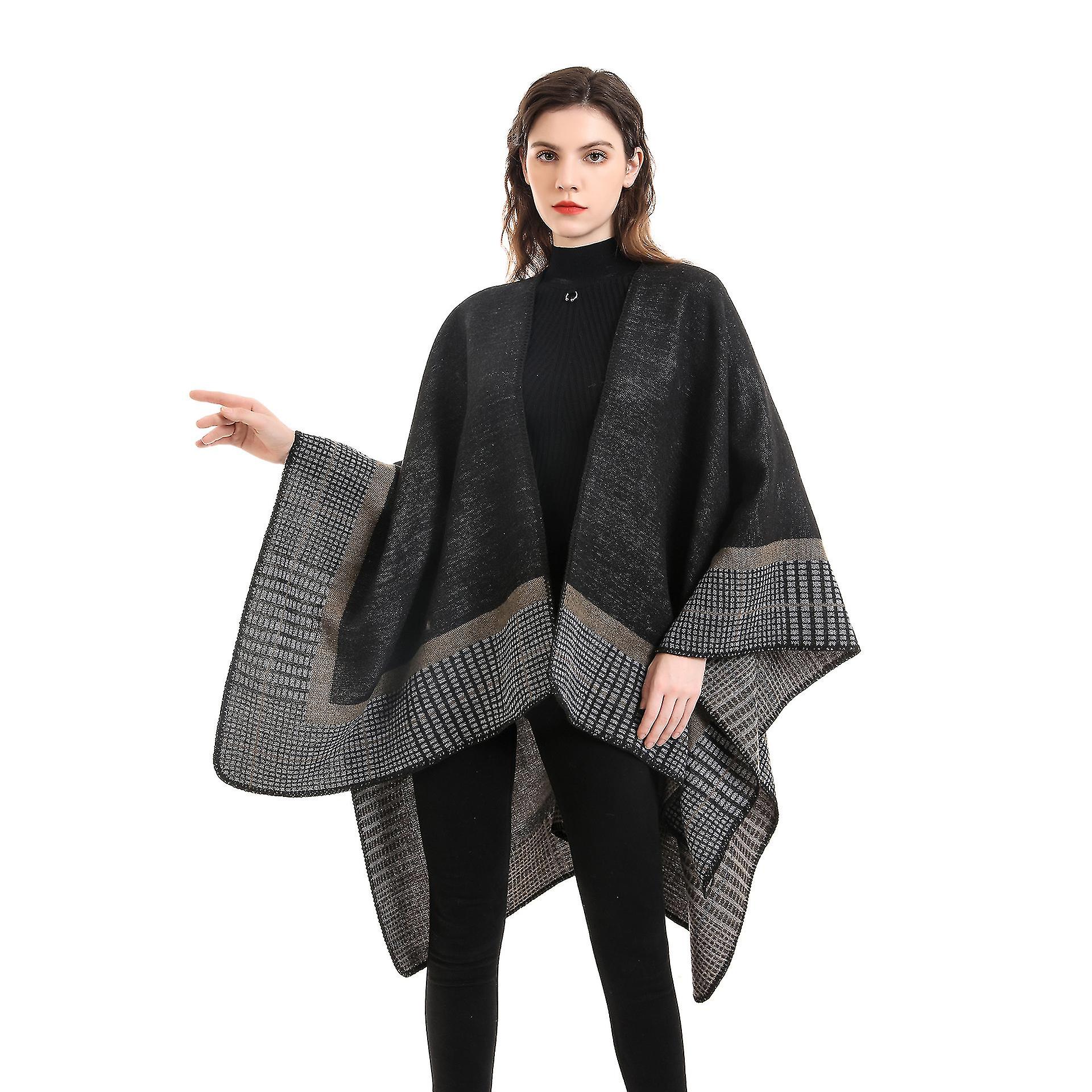 Women Wrap Shawl Poncho Ruana Cardigan Gift