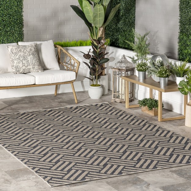 Nuloom Wynter Homely Herringbone Indoor outdoor Patio Area Rug