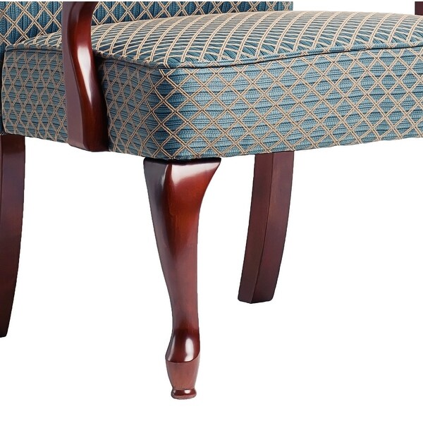 Copper Grove Casalis Cherry Finish Gooseneck Accent Chair