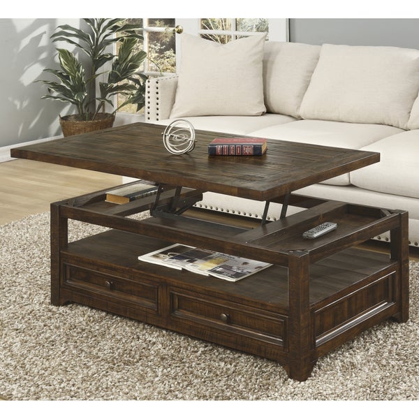 Carbon Loft Helcar Solid Wood Lift-Top Coffee Table