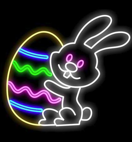 3 FT X 2 FT Multicolor LED Bunny With Egg