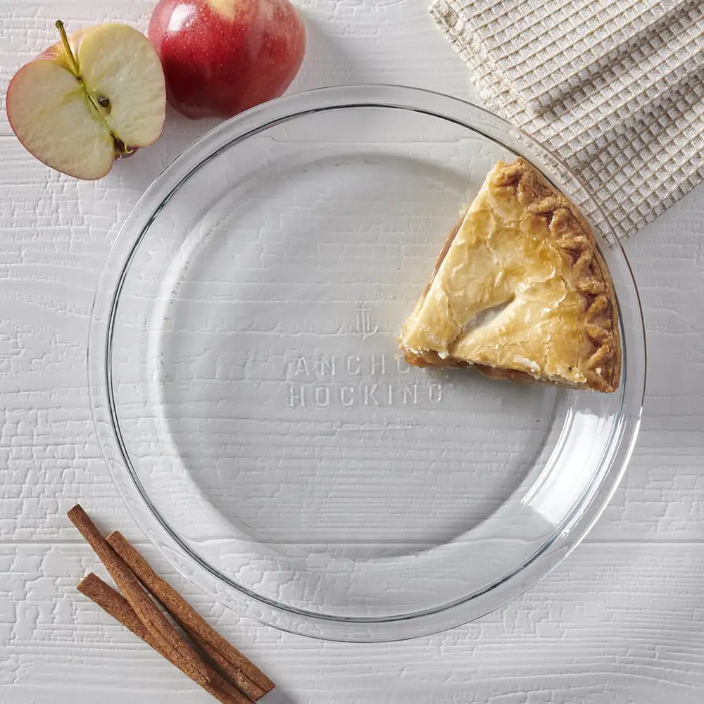 Anchor Hocking Bakeware Clear Glass 9 inch Round Pie Plate， Tempered Glass