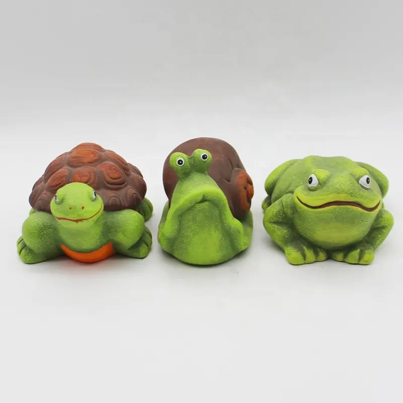 garden supplies wholesales garden animal frog turtle snail cute ceramic garden outdoor ornament decoration