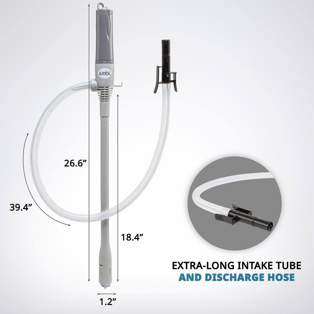 294.4 oz. Automatic Battery Powered Fuel Transfer Pump with Auto-Stop Portable Fuel Pump JUBTPASO1