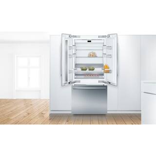 Bosch Benchmark Benchmark Series 36 in. W 19.4 cu. ft. Built-In Smart French Door Refrigerator in Stainless Steel Counter Depth B36BT935NS