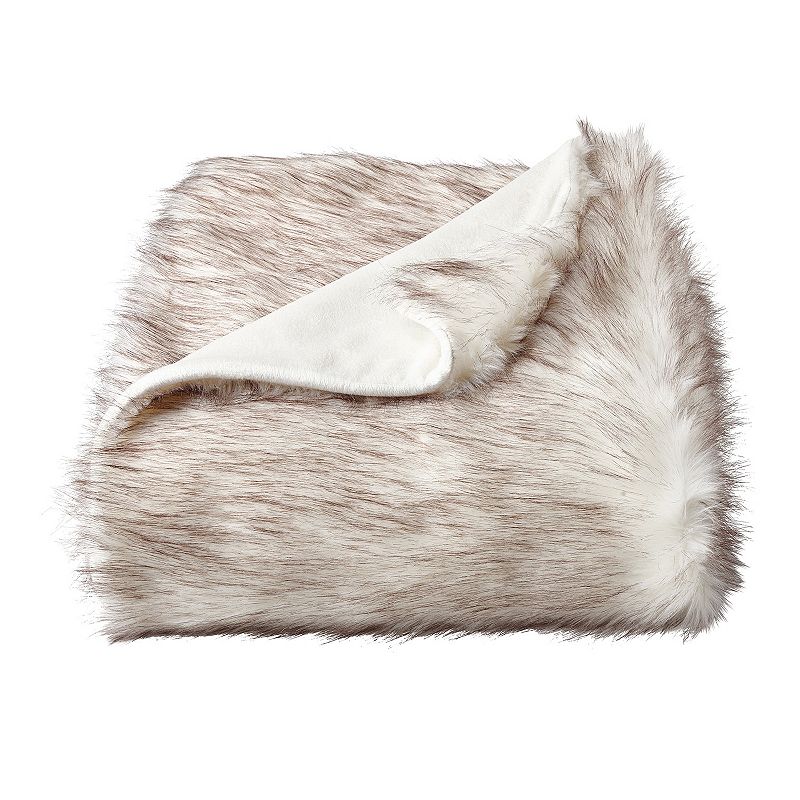 Portsmouth Home Wolf Faux Fur Throw Blanket