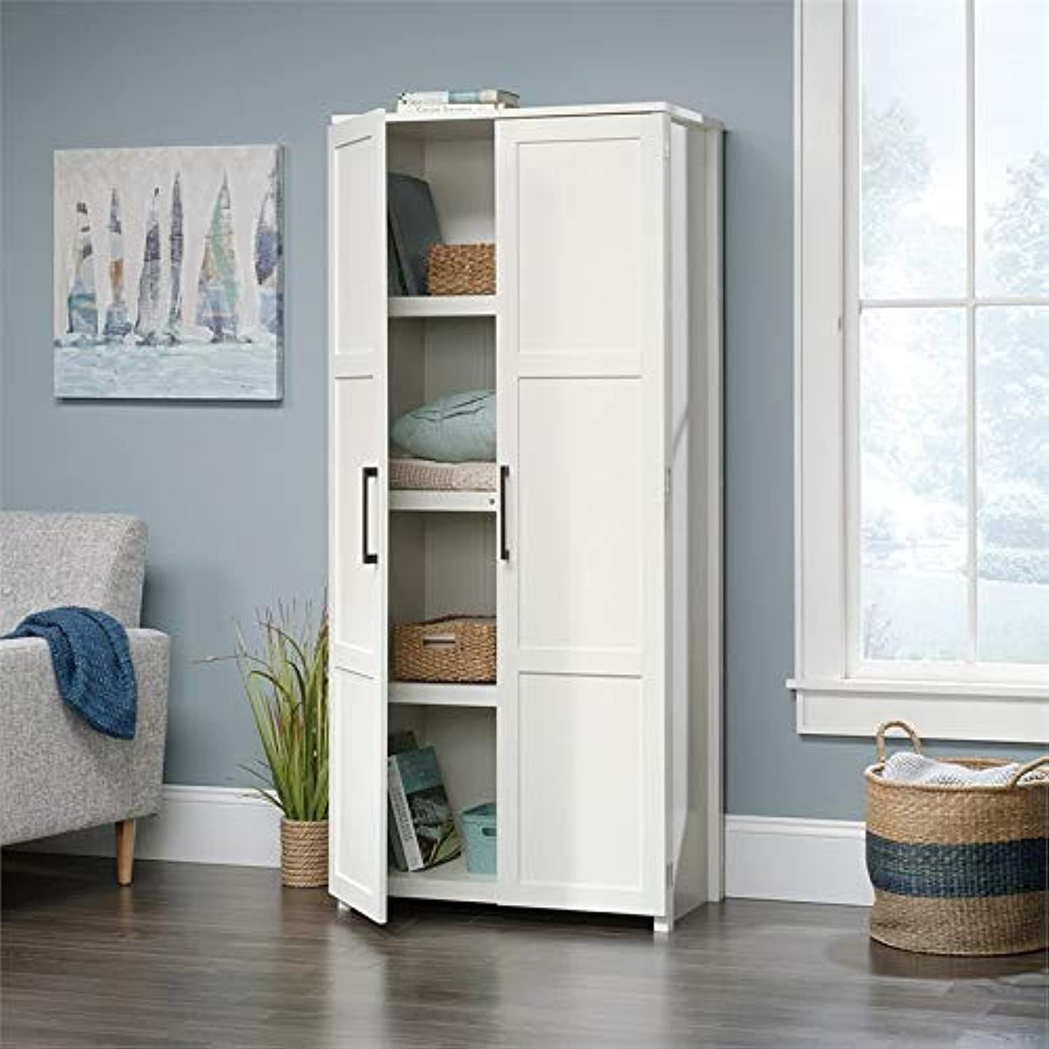 Sauder HomePlus Storage Cabinet， White finish