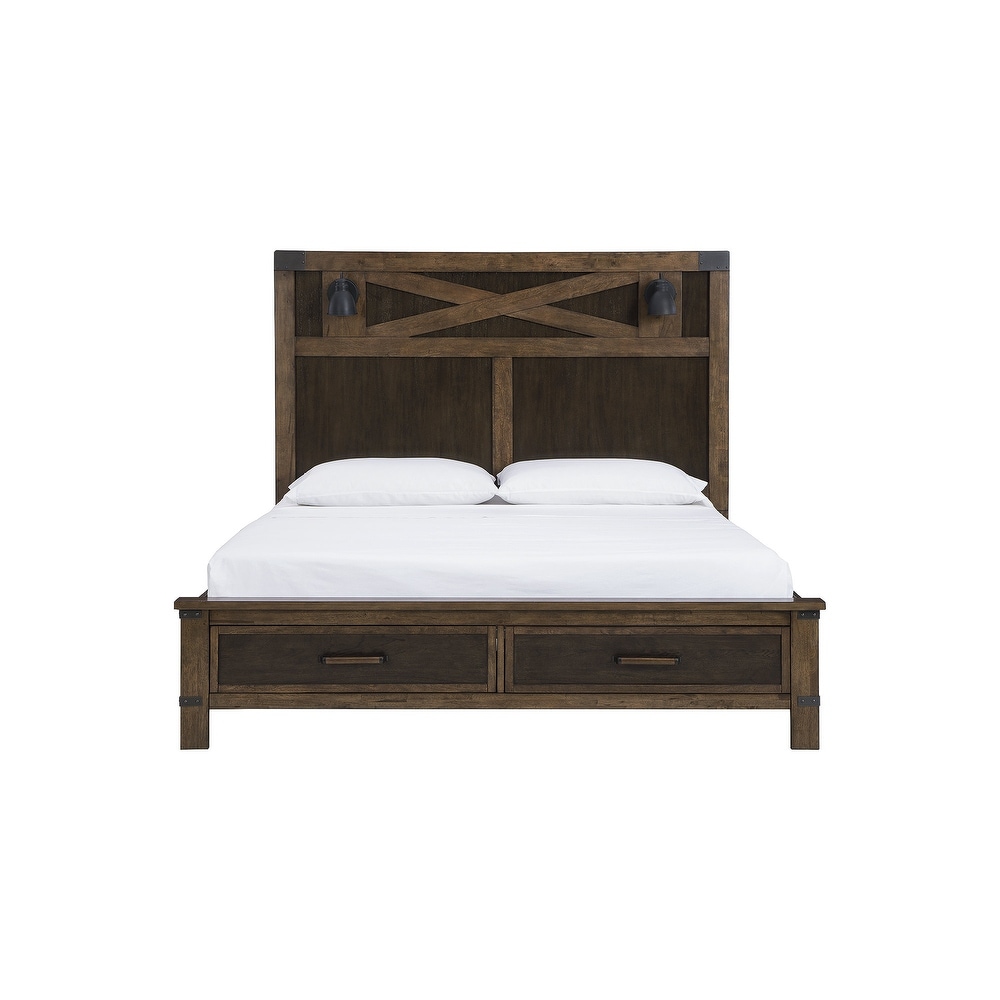 Signature Design by Ashley Wyattfield Brown Panel Bed with Storage