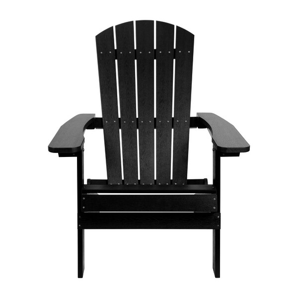 Polyresin Folding Adirondack Indoor/Outdoor Patio Chair (Set of 4)