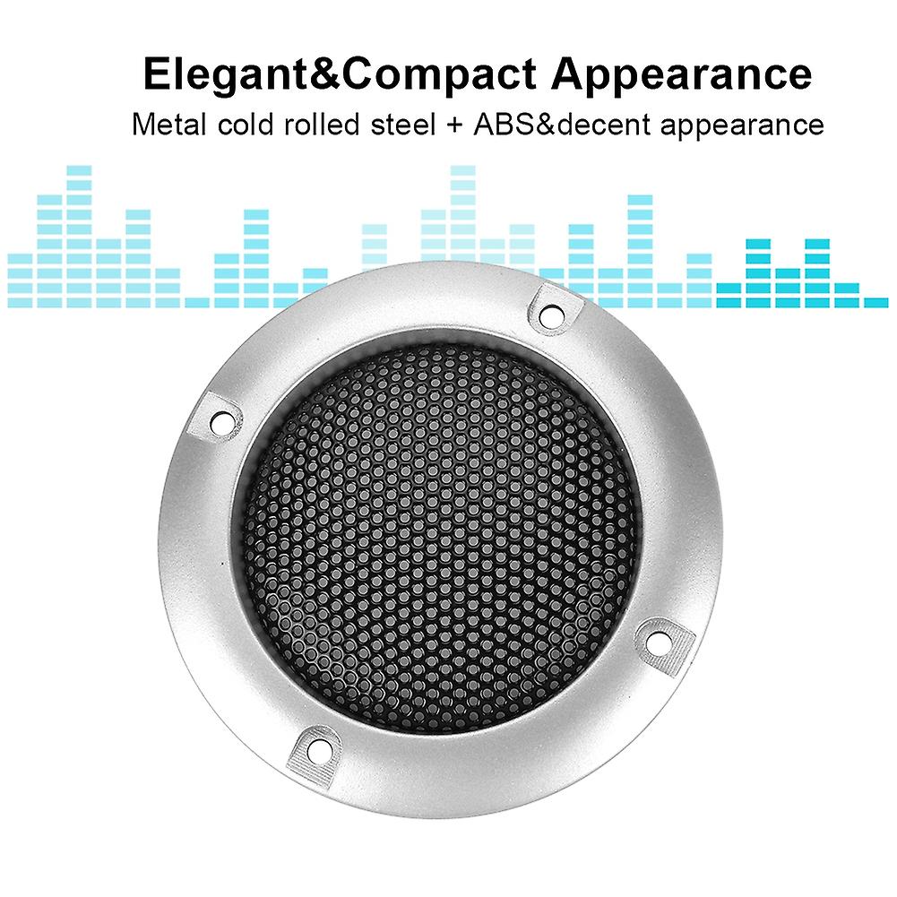 2 Inch Speaker Decorative Steel Mesh Circle Car Speaker Protective Mesh Cover (silver)