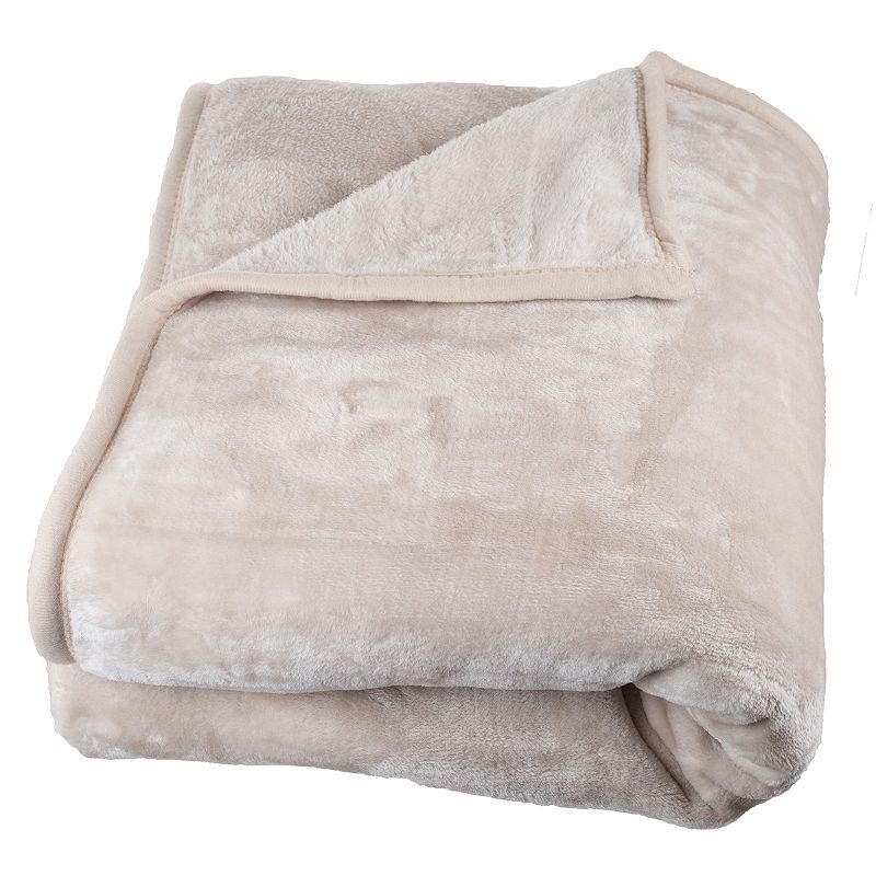 Portsmouth Home Solid Plush Faux-Mink Blanket - Twin