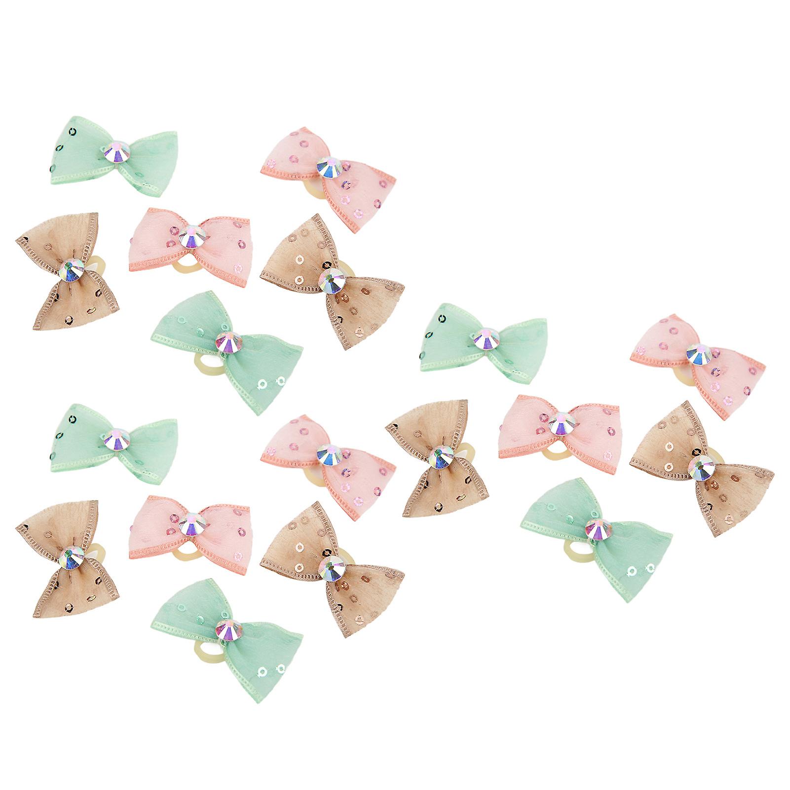 18pcs Pet Grooming Bows Cute And Stylish Ribbon Puppy Hair Bows For Pet Dogs Little Girls Long Hair Pet