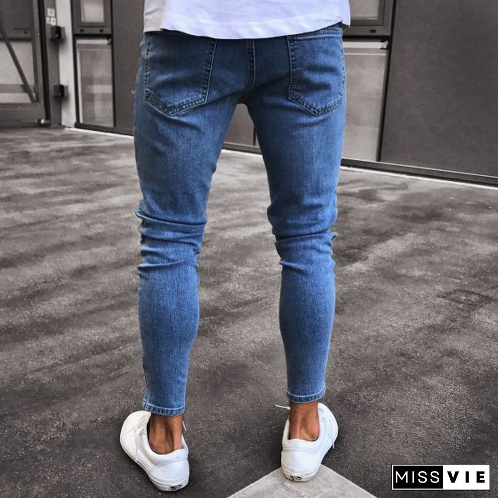 Fashion Ripped Hole Jeans HH034