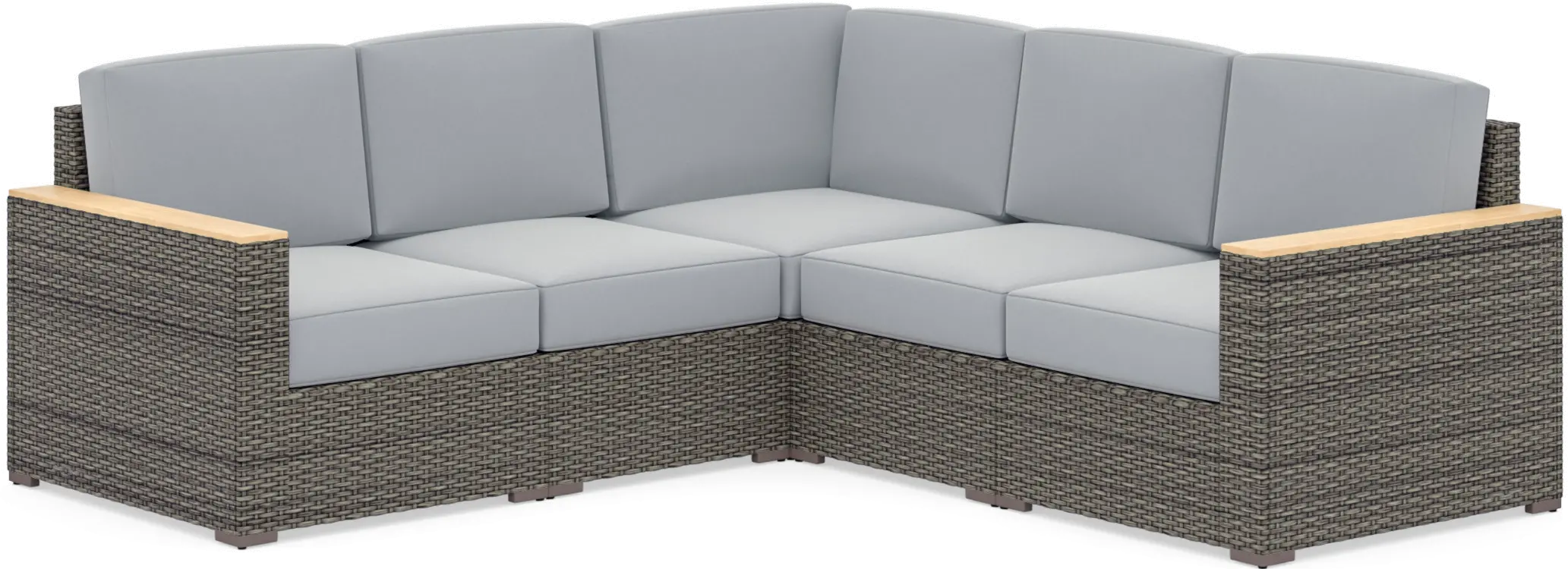 Boca Raton Gray Outdoor 5 Seat Sectional