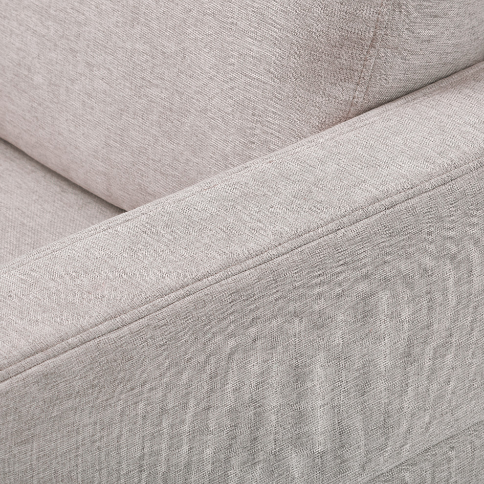 Clara Light Gray Fabric Upholstered Contemporary 3 Seat Sofa   Midcentury   Sofas   by CorLiving Distribution LLC  Houzz