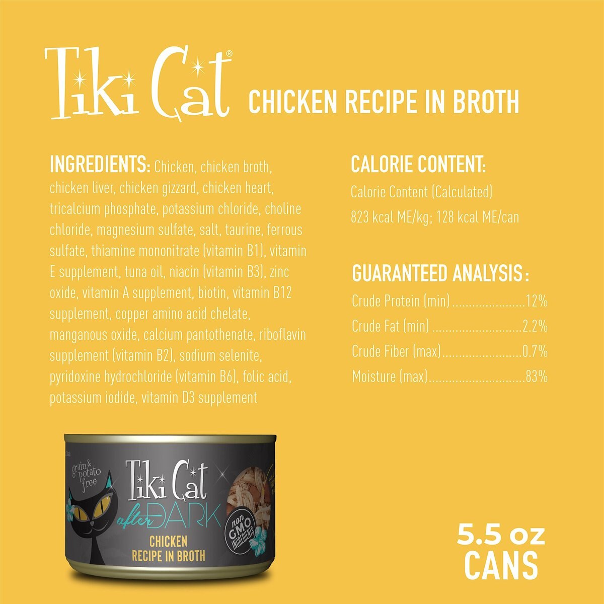 Tiki Cat After Dark Chicken Canned Cat Food