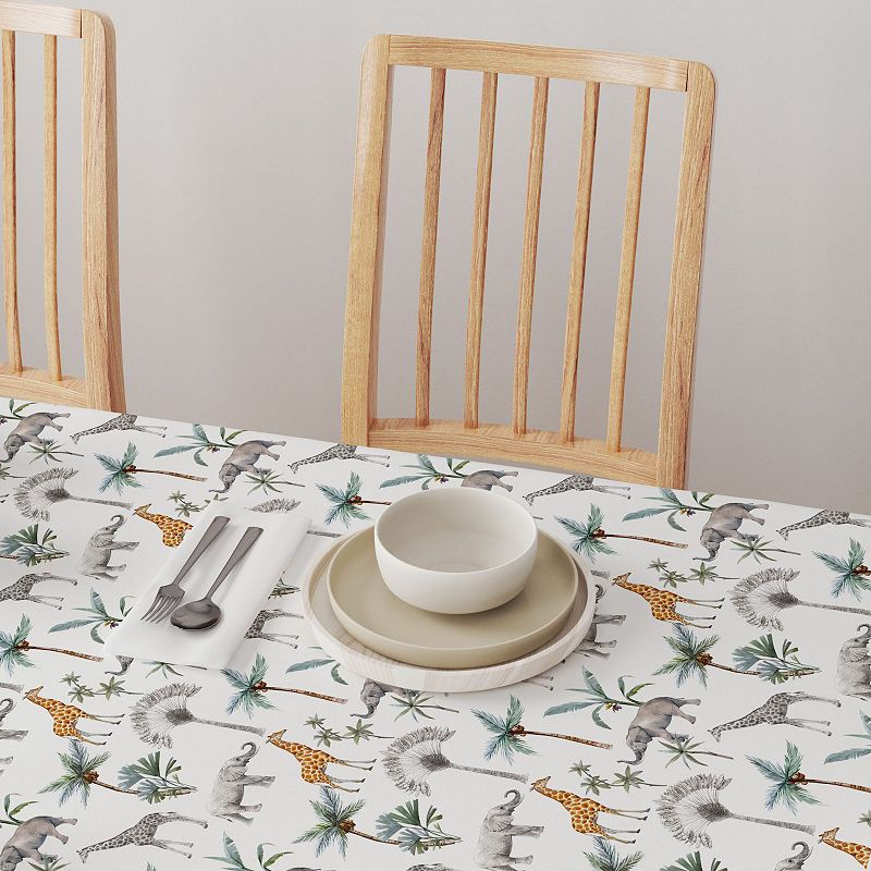 Square Tablecloth， 100% Polyester， 70x70， Tropical Jungle