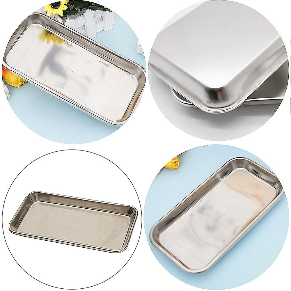 1pc Popular Stainless Steel Storage Tray Food Fruit Plate Dish Tableware Doctor Surgical Dental Tray Kitchen Accessories