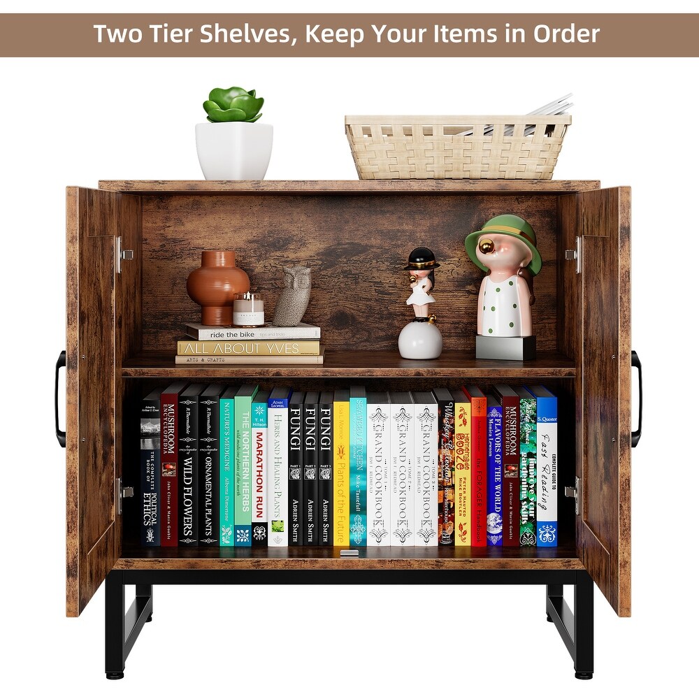 Rattan Sideboard Kitchen Buffet Cabinet