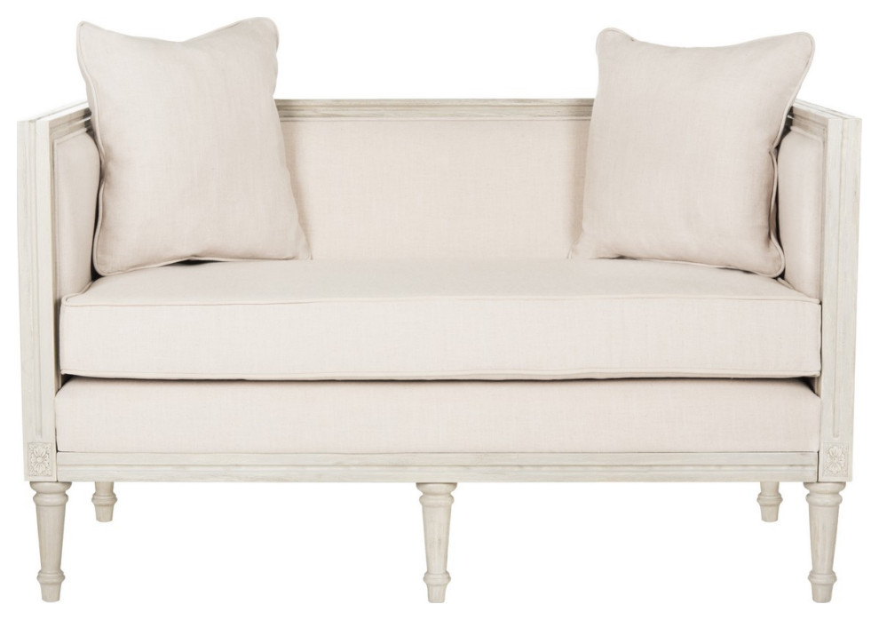 Andrea Rustic French Country Settee Beige/Rustic Gray   Traditional   Loveseats   by V.S.D Furniture  Houzz