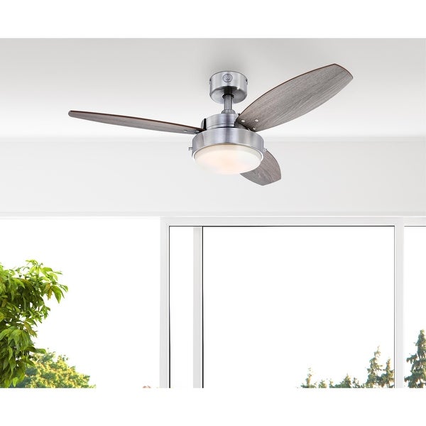 Westinghouse Lighting Alloy 3-Blade Indoor Ceiling Fan with LED Light Fixture and Opal Frosted Glass Shopping - The Best Deals on Ceiling Fans | 39655610