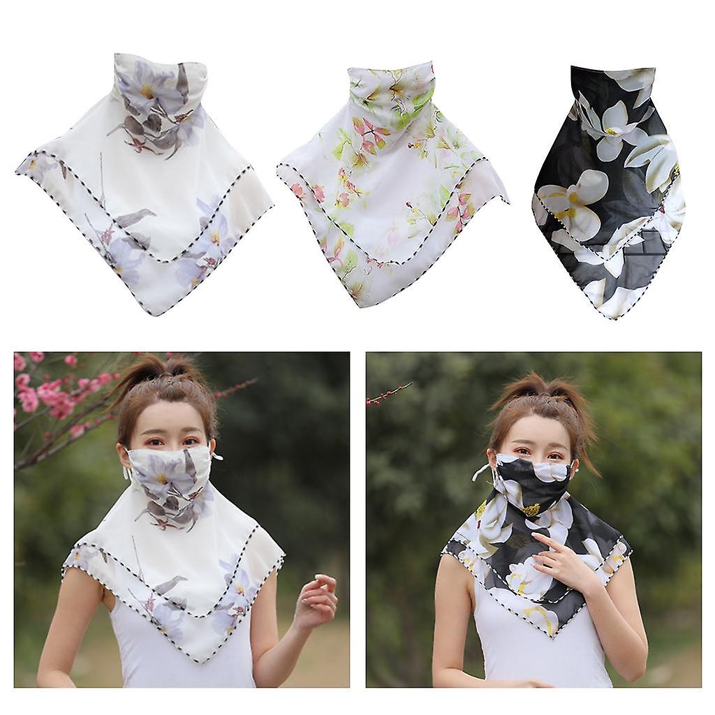 3x Ladies Face Scarf Mask Neck Gaiter Mouth Cover Travel  Cool Scarf