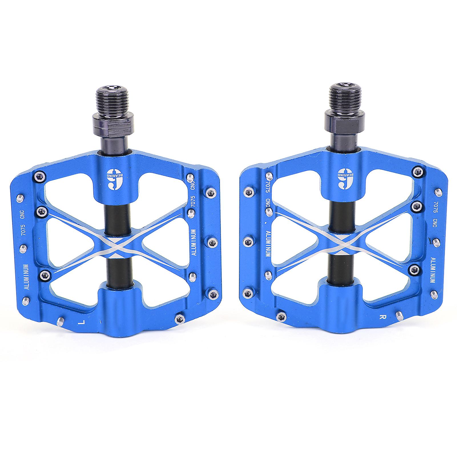 Wake Mountain Bike 3 Bearing Cnc Aluminum Alloy Pedal Durable Bicycle Accessoriesblue