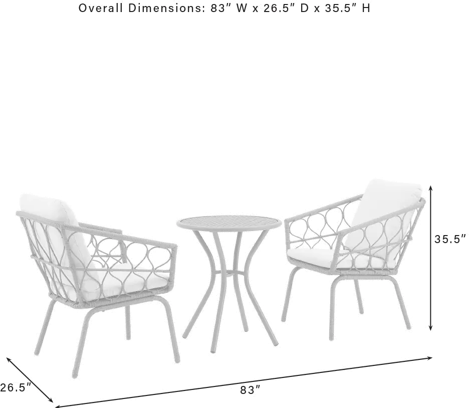 Juniper 3 Piece Outdoor Wicker Seating Set