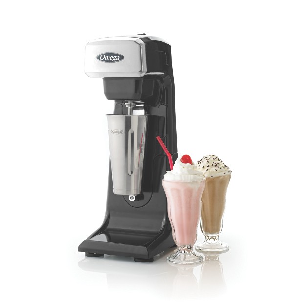 Omega Milkshake Maker With 28oz Stainless Steel Blending Cup In Black