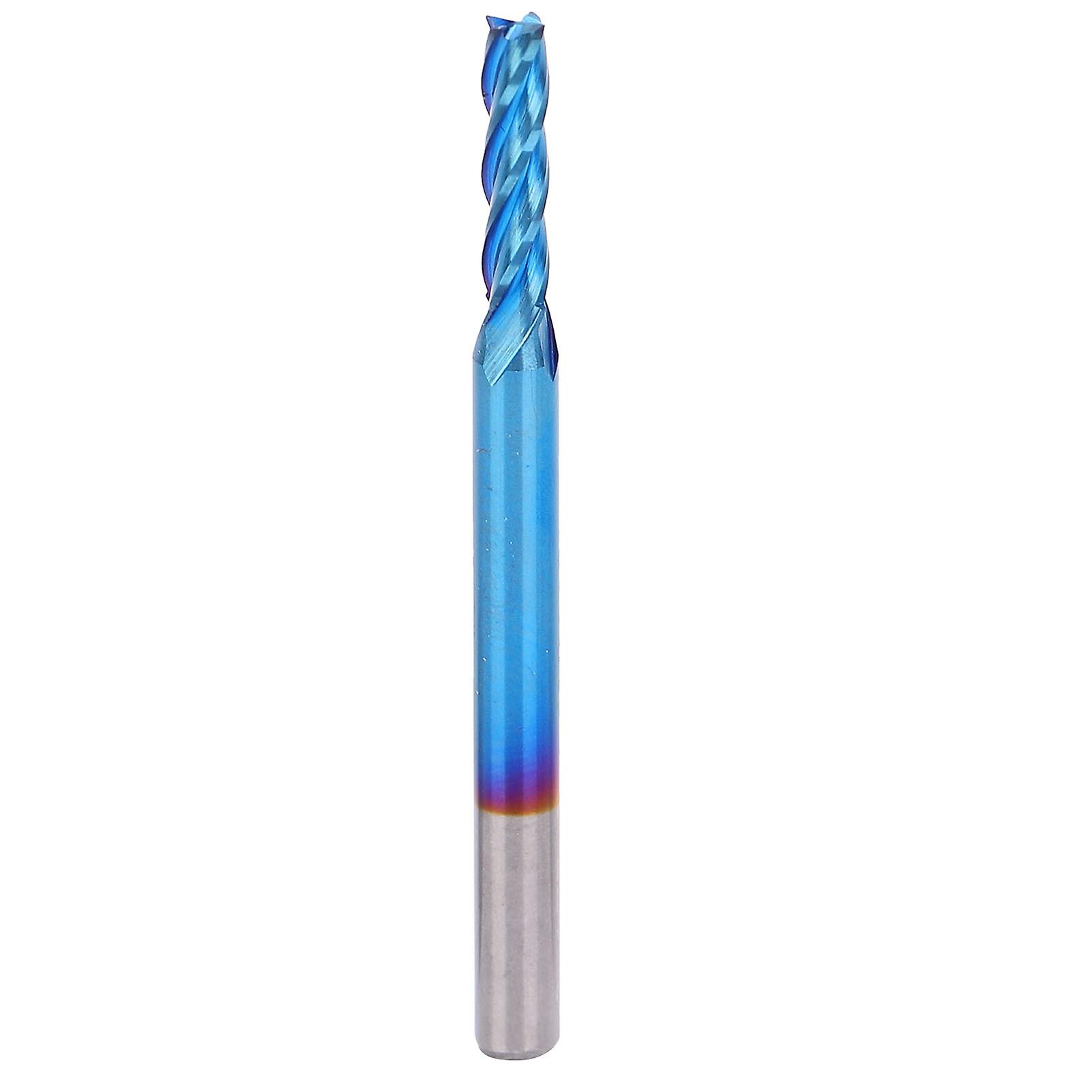 4flute End Mill Tungsten Steel Nanoblue Coating Cnc Straight Handle Milling Cutter3.175 X 2.5 X 10