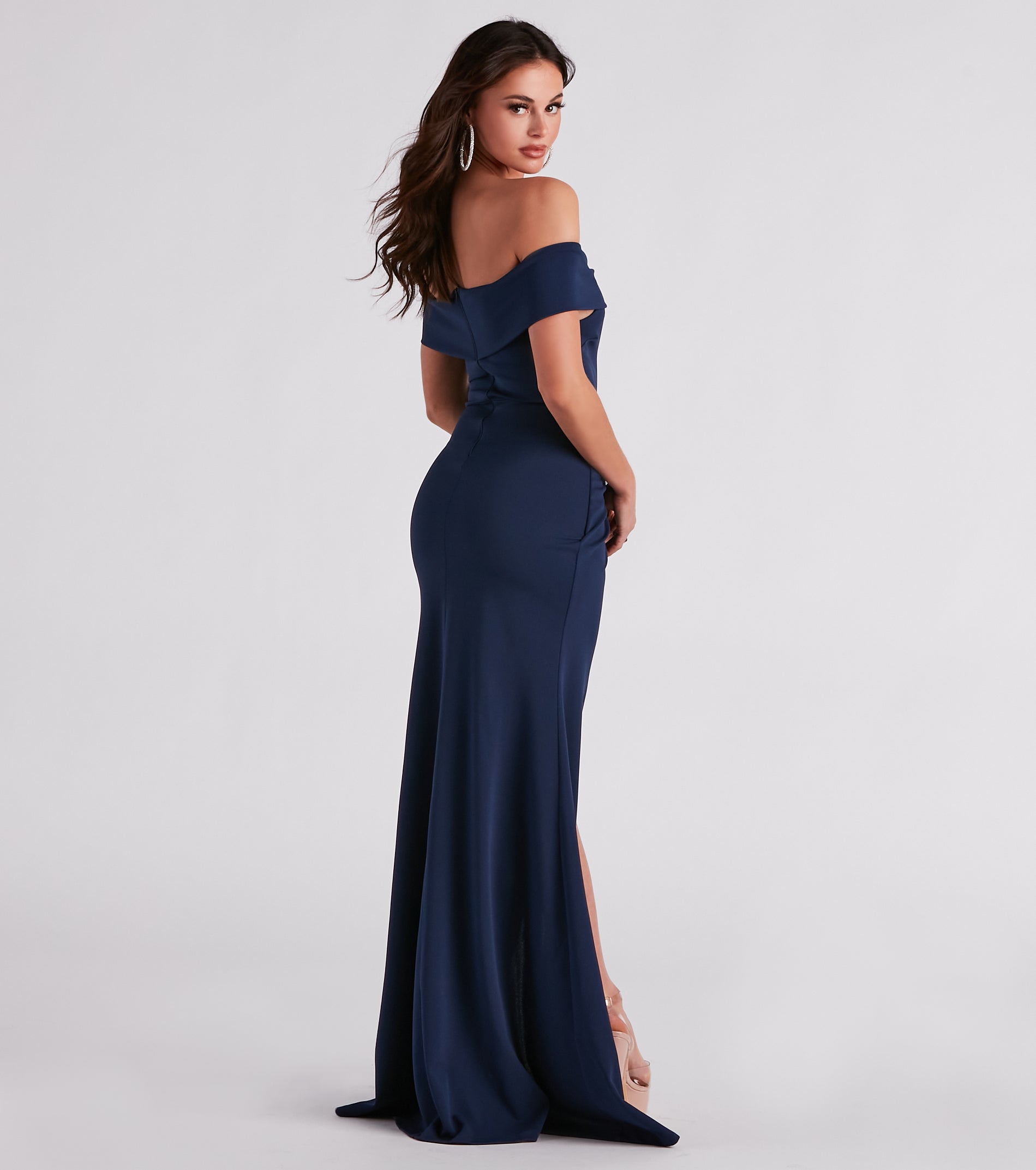 Alina Off-The-Shoulder Mermaid Wrap Dress