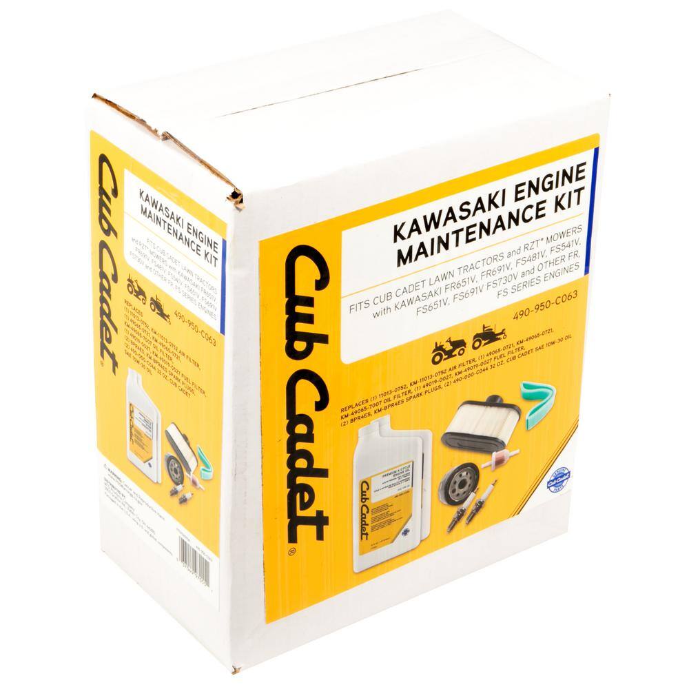 Cub Cadet Maintenance Kit for Lawn Tractors and RZT Mowers with Kawasaki FR and FS Series Engines 490-950-C063