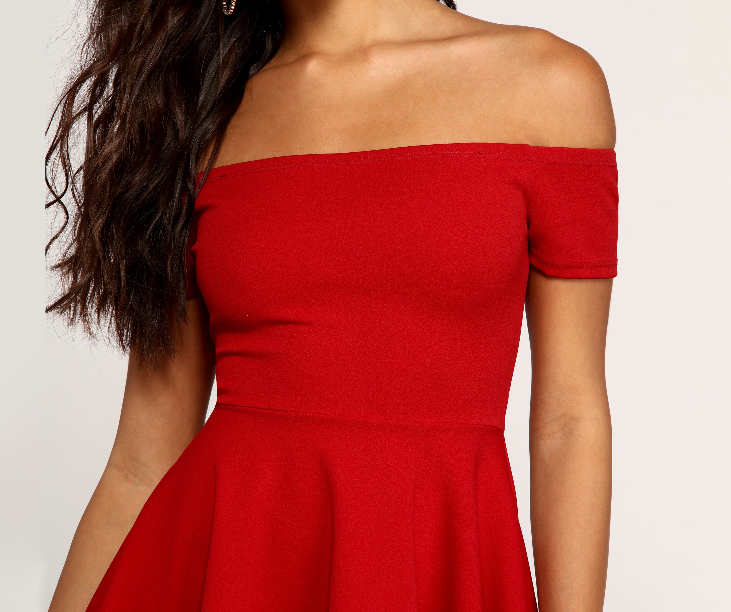 Main Flame Off Shoulder Dress