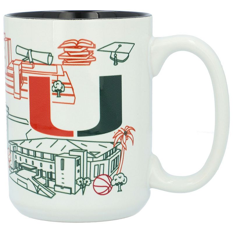 Miami Hurricanes 15oz. Campus Line Art Mug