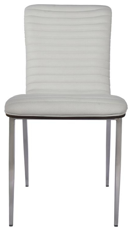 Fernanada Dining Chair Pearl White   Contemporary   Dining Chairs   by BisonOffice  Houzz