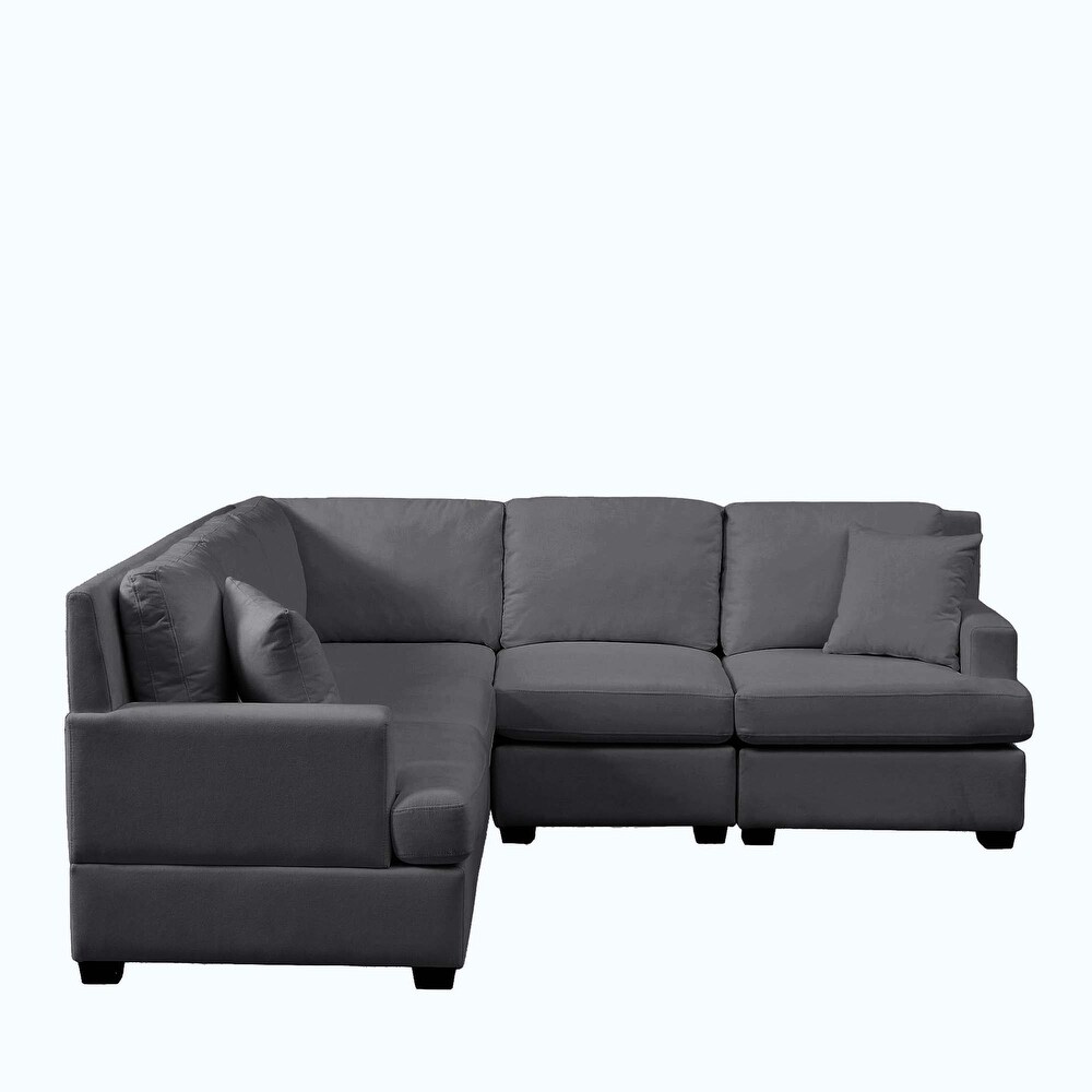 Sectional Modular Sofa with 2 Tossing cushions