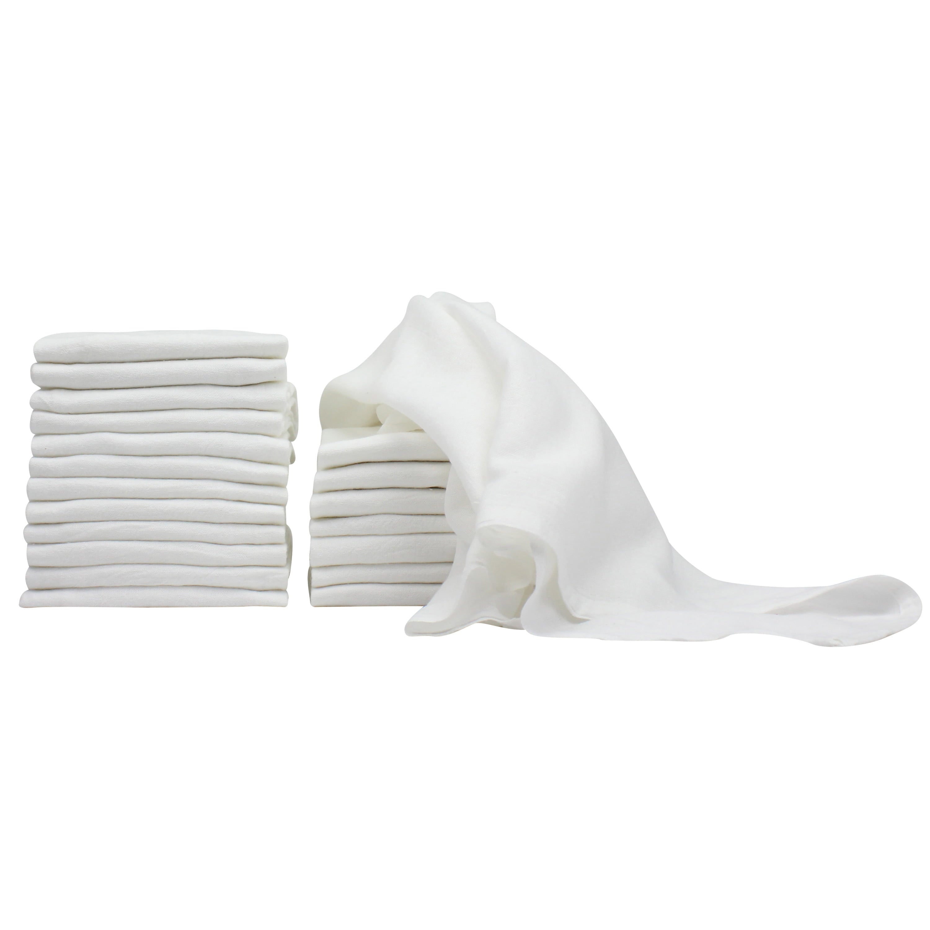 Mainstays 20 Pack， Flour Sack Kitchen Towel Set， White